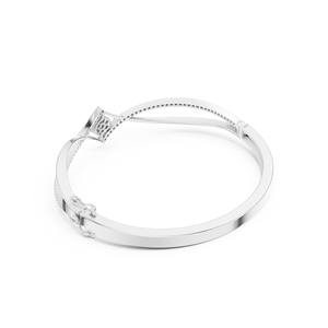Bracelet de luxe pour femme en or blanc 10K avec diamant de laboratoire taille brillant certifié IGI, idéal pour fiançailles, mariage ou soirée - Product Image 4