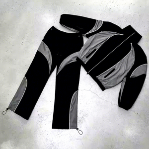 Conjunto Deportivo de Invierno para Hombre de Alta Calidad, Corte Regular, 2 Piezas, Chaqueta Cortavientos de Nailon y Pantalones, Ropa Deportiva Ligera - Product Image 1