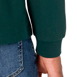 Logo Loose Fit <b>Canvas</b> Printing for Shirts OEM Men's <b>Long</b> Sleeve Quarter Zipper Eco Friendly Lightweight Polyester/Cotton Solid - Product Image 6