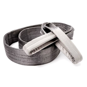 Sangle de levage plate résistante à l'usure 4 tonnes pour la construction et la logistique, en polyester haute résistance avec boucles renforcées - Product Image 1