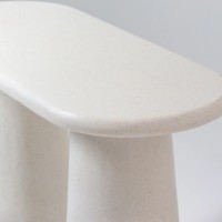 Table console en micro-béton marbré Vandana Lunaris Zenova, design moderne et minimaliste
