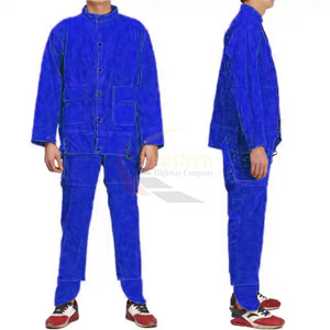 Traje de Seguridad de Cuero Resistente al Calor de Alta Resistencia para Soldadura Industrial, Chaqueta y Pantalones de Protección para Soldadura - Product Image 6