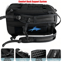 Sac à dos de compression sous vide étanche en Oxford avec fermeture éclair SBS, pour ordinateur portable 17,3 pouces, double dégonflage, sac de voyage extérieur avec poche latérale, OEM
