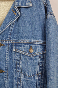 Wholesale <b>Custom</b> Men's Winter <b>Denim</b> <b>Jackets</b> High Quality Oversized Windbreaker Coat With Fur Hood Button <b>Denim</b> Filled Cotton - Product Image 4