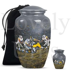 Urne commémorative pour joueur de football, urne pour cendres humaines, souvenir de crémation, urne décorative pour hommage sportif - Product Image 5