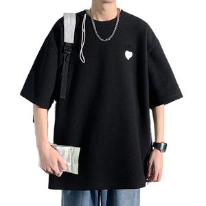 Logo personnalisé poids lourd t-shirt 100% coton hommes t-shirt 300GSM épais coton surdimensionné blanc t-shirts super offre prix - Product Image 1