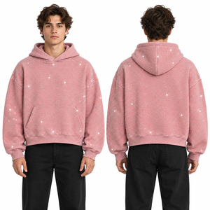 Sudaderas con Pedrería Estilo Urbano, Corte Holgado, Puños Acanalados, Diseños Personalizados, Ropa Casual, Estilo Diario, Looks Urbanos, Ropa de Ocio - Product Image 4