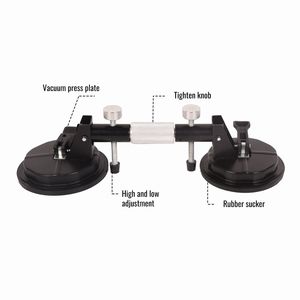 Ventouses industrielles robustes pour verre, 6 pouces, lot de 2, ventouses à vide réglables pour carrelage, granit, pare-brise - Product Image 3
