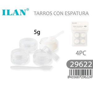 Tarros Cosméticos Ilan con Espátula 5g 4 Piezas para Almacenamiento de Maquillaje - Product Image 3
