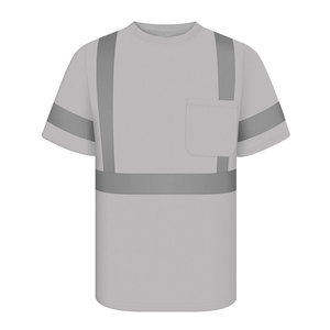 Men's <b>Hi</b> <b>Vis</b> Safety High Visibility Reflective T <b>Shirts</b> Short Sleeve Construction Workwear Tee with Black Bottom T <b>Shirts</b> - Product Image 5