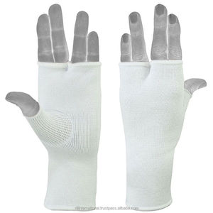 Gants de boxe d'entraînement en gel demi-doigts avec sangle longue pour poignet, pour hommes et femmes, équipement de karaté, fermeture auto-agrippante, protection - Product Image 5