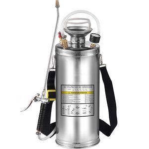 Spruzzatore in Acciaio Inox da 2 Galloni con Asta da 20 Pollici, Tubo Rinforzato da 3 Piedi, Pompa Manuale e Manometro - Product Image 4