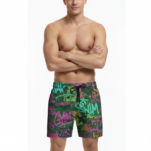 Short de bain pour homme à séchage rapide, extensible 4 directions, avec logo imprimé par sublimation, vente en gros pour marques et clubs, idéal pour l'été - Product Image 1