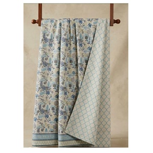 Wholesale Indian Handmade Reversible Floral Print Dohar & AC <b>Blanket</b> Buy Direct From Indian Supplier At Bulk Price - Product Image 1