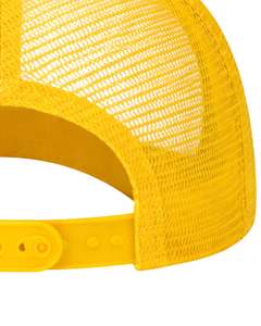 Gorra trucker de malla amarilla y blanca personalizada, ajustable con cierre a presión, frente de espuma, gorra de béisbol transpirable, logotipo personalizado, gorra al por mayor - Product Image 5