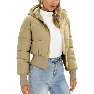 Chaqueta acolchada corta para mujer, de manga larga, ligera, informal, para invierno, al por mayor, con capucha, tipo burbuja - Product Image 4