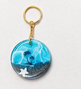 Designer Resin <b>Key</b> Ring With Handmade Trendy Backpack Charm Decorative Gift Accessory - Product Image 1