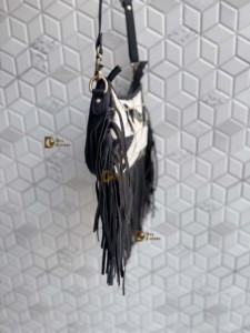 Nuevo Bolso Bandolera de Cuero Genuino con Parches de Piel de Vaca, Estilo Boho, para Uso Diario, para Mujer - Product Image 5
