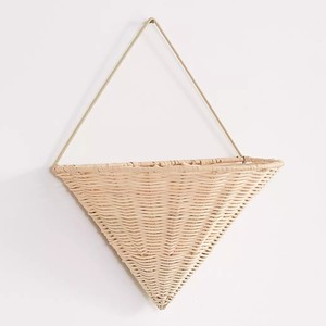 Natural handbraided rattan <b>wall</b> <b>basket</b> open weave hanging organiser <b>baskets</b> for home <b>storage</b> - Product Image 4