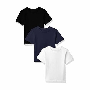 T-shirts décontractés pour enfants, 100% coton, manches courtes, col rond - Product Image 3