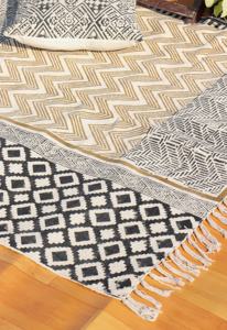 Tapis de Style Rajasthani Tapis brodés 100% Tapis faits à la main Tapis à motif zigzag pour la maison Salon et balcon Décor - Product Image 4