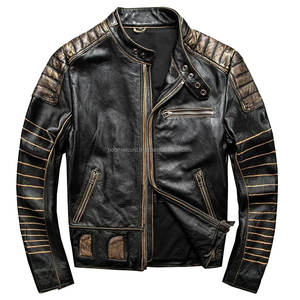 Chaquetas de Motociclista Unisex de Cuero Vacuno Premium, Resistentes al Viento, Ajustadas, Personalizadas, de Cuero Genuino de Pakistán - Product Image 1
