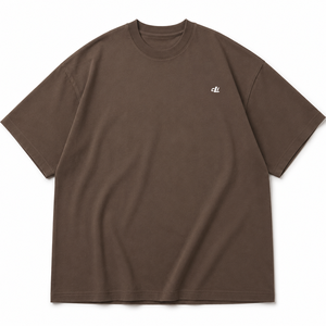 Manufacturer Custom Oversized Drop Shoulder <b>Men's</b> <b>shirts</b> Premium Cotton Spandex Blend O-Neck Plain Casual Streetwear Wholesale - Product Image 5