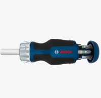 Jeu de tournevis à cliquet compact avec 6 embouts, support magnétique, couple élevé de 46 Nm, idéal pour les espaces restreints, usage domestique et industriel