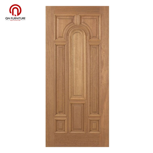 Puertas Francesas de Madera Sólida con Diseño Minimalista Moderno, Aislamiento Acústico, Certificación ISO 9001, Garantía de 3 Años, para Entrada de Villa - Product Image 1