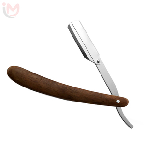 IMANS ENTERPRISES Navaja de Afeitar Recta con Mango de Madera y Hoja de Acero Inoxidable para Afeitado Masculino y Cuidado Facial - Product Image 1