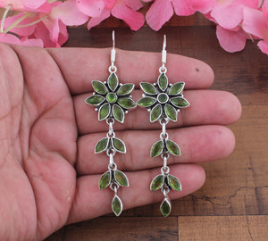 Shree Jaipur <b>Silver</b> 925 <b>Sterling</b> <b>Silver</b> Gold Plated Blue Lace Agate Vintage Water Drop Earrings | Wholesale Dangle Earrings - Product Image 2