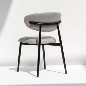 Silla de Comedor Tapizada Vandana Zentrix Vista Gris con Diseño Ergonómico Moderno y Comodidad Premium - Product Image 5