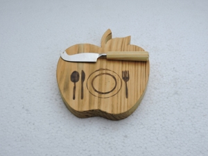 Planche à découper ronde de style américain en bois pour la cuisine, l'hôtel, les fêtes, pour couper le fromage et la pizza, décoration de table de petit-déjeuner - Product Image 3
