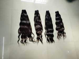 ผมธรรมชาติสีน้ำตาลแบบลอนอินเดียนเวอร์จิ้นเรมี่ สำหรับต่อผมแบบดับเบิ้ลเวฟท์ ความยาวยืด 22 นิ้ว มีทุกสีให้เลือก - Product Image 1