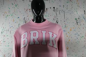 Sudadera BRIK con cuello simulado, 450 GSM, nombre personalizado, bordado en aplique, corte holgado, 100% algodón, felpa francesa. - Product Image 3