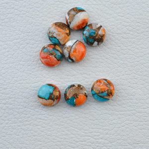 4mm 6mm 8mm 10mm Natural Oyster Copper Turquoise Round Cabochon Ready To Purchase Loose Gemstone Luxury Jewelry From Supplier - Product Image 4