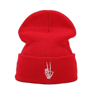Outdoor Sports Unisex Adjustable Knit Beanie Warm Pull-Over <b>Hat</b> Embroidery Couples-European American Style Autumn/<b>Winter</b> Common - Product Image 4