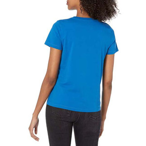 T-shirts à col rond pour femmes, coutures renforcées, prix compétitif, fabrication sur mesure, couleur unie, pour adultes et filles - Product Image 3