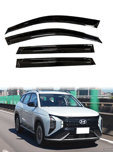 แผ่นบังแดดหน้าต่างรถยนต์ Hyundai MUFASA NU2 ปี 2023 ขึ้นไป วัสดุ PMMA ป้องกันแสงแดด ฝนตก ตกแต่ง พร้อมเทปกาวสองหน้า - Product Image 2