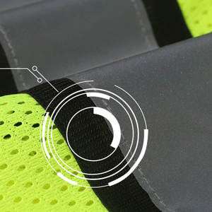 Gilet de sécurité haute visibilité de qualité supérieure pour adultes, personnalisable avec logo, en maille, pour le travail, marque privée - Product Image 4