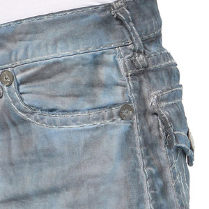 กางเกงยีนส์ขาสั้นผู้ชายสั่งทำพิเศษ ลดราคาพิเศษ ผ้าฝ้ายแท้ 100% เป็นมิตรกับสิ่งแวดล้อม แห้งเร็ว ระบายอากาศดี สไตล์ลำลอง รับผลิตแบบ OEM - Product Image 6