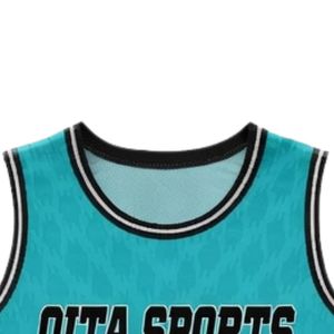 Maillot de lacrosse unisexe bleu sarcelle et noir en polyester léger – Tenue de sport pour matchs d'équipe et entraînement performant - Product Image 3