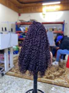 Perruques en cheveux humains frisés et crépus pour femmes noires en vente de gros, Perruque frisée en dentelle avec cheveux de bébé, Perruque vierge en dentelle frisée bouclée - Product Image 5