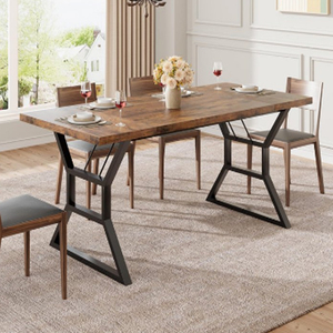 Wooden Top Vintage Design Rectanglur Dining <b>Tables</b> Top Royal <b>Iron</b> <b>iron</b> Base Dining <b>Table</b> 6 Seater Metal Dining <b>Table</b> - Product Image 4