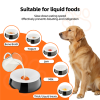 Bol à lécher pour chien en silicone à bille roulante, distributeur lent portable anti-étouffement pour yaourt glacé et collations liquides