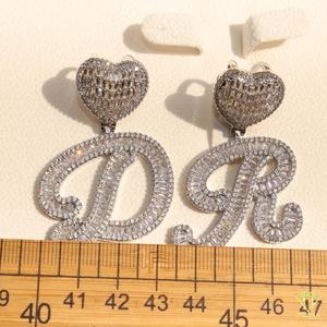 Collar Personalizado con Colgante de Letra en Forma de Corazón, con Diamantes de Moissanita, Estilo Hip Hop, Cadena de Joyería de Lujo Brillante - Product Image 3