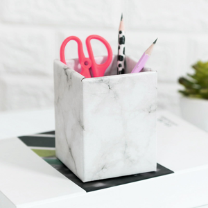 Custom made <b>White</b> marble <b>Pen</b> holder/Stand Square Shape Elegant table Organizer Office Products marble <b>Pen</b> Stand - Product Image 1