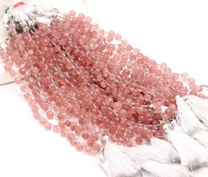 Perles de pierres précieuses ovales facettées naturelles RAY FINE ORNATES, couleur pêche rose, 8 mm, brin de 9 pouces avec évaluation tierce pour la fabrication de bijoux - Product Image 2