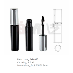 Tubos de Plástico con Logotipo Personalizado, Tubo de Gel para Cejas y Rímel de Marca Privada con Tapa Plateada - Product Image 1