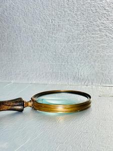 4'' Handmade Durable Brass Magnifying Glass Brown Finish Wooden Handle Modern Style OLD WORLD TREASURE HANDICRAFTS Model MG-090 - Product Image 6